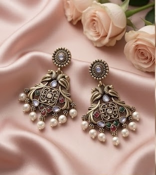 Vintage Floral Jhumka